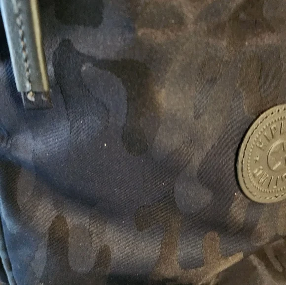 Kipling Seoul Large 15” Laptop Backpack Navy Blue Camo School Book Bag No Ape - Picture 6 of 11